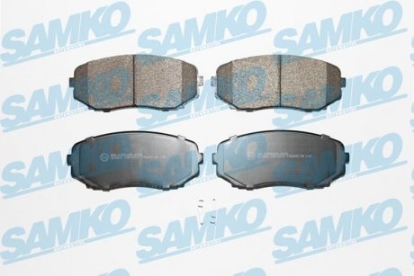 Гальмівні колодки, дискове гальмо (набір) SAMKO 5SP1573 (фото 1)
