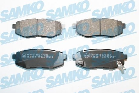 Гальмівні колодки, дискове гальмо (набір) SAMKO 5SP1577 (фото 1)