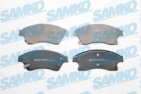 Гальмівні колодки, дискове гальмо (набір) SAMKO 5SP1581 (фото 1)