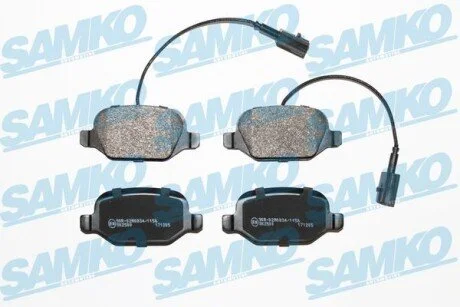 Гальмівні колодки, дискове гальмо (набір) SAMKO 5SP1661