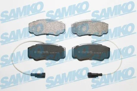 Гальмівні колодки, дискове гальмо (набір) SAMKO 5SP1662