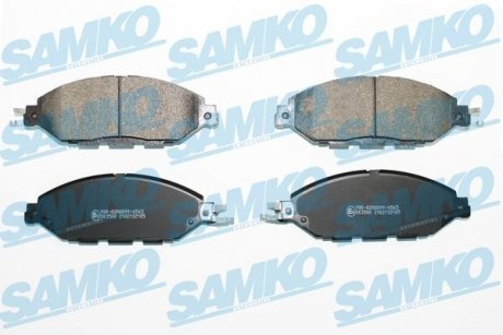 Колодки гальмівні (передні) Nissan Pathfinder 2.5/3.5 4WD 13- SAMKO 5SP2185 (фото 1)