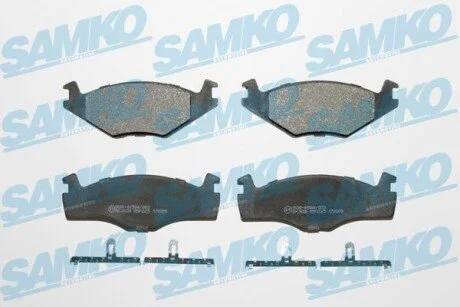 Гальмівні колодки, дискове гальмо (набір) SAMKO 5SP225