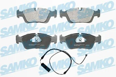 Гальмівні колодки, дискове гальмо (набір) SAMKO 5SP331A (фото 1)