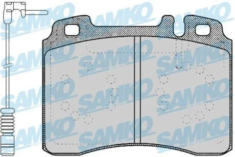 Гальмівні колодки, дискове гальмо (набір) SAMKO 5SP423A