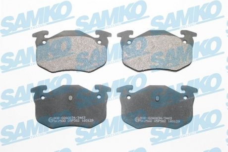 Гальмівні колодки, дискове гальмо (набір) SAMKO 5SP582 (фото 1)