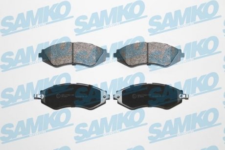 Гальмівні колодки, дискове гальмо (набір) SAMKO 5SP729 (фото 1)