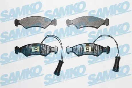 Гальмівні колодки, дискове гальмо (набір) SAMKO 5SP734