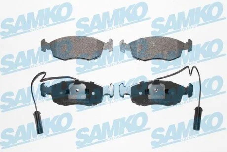 Гальмівні колодки, дискове гальмо (набір) SAMKO 5SP755 (фото 1)