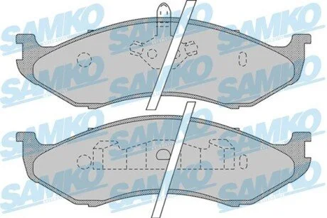 Гальмівні колодки, дискове гальмо (набір) SAMKO 5SP896