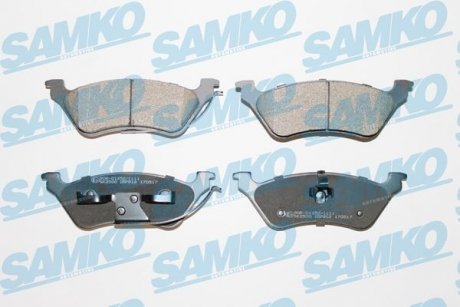 Гальмівні колодки, дискове гальмо (набір) SAMKO 5SP912 (фото 1)