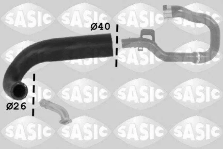 Патрубок інтеркулера OPEL CORSA D 1,3CDTI (WYLOT) SASIC 3336124
