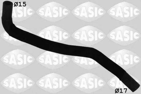 Патрубок радиатора Berlingo/Partner 1.9D DW8 (фланец – пал.фильтр)) SASIC 3400083