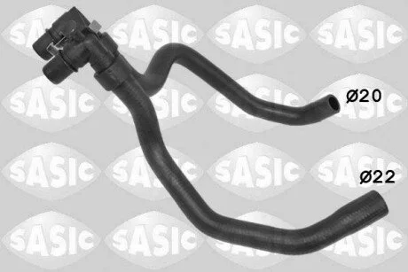 Патрубок радиатора печки SASIC 3400236