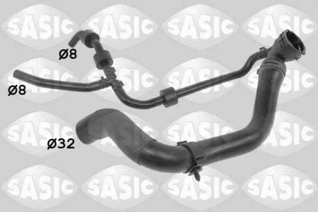 Шланг гумовий сист. охлаждений. SASIC 3406425