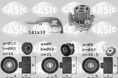 Комплект ГРМ (ремінь + ролик + насос води) SASIC 3906028 (фото 1)