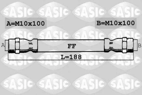 Шланг гальмівний SASIC 6604002