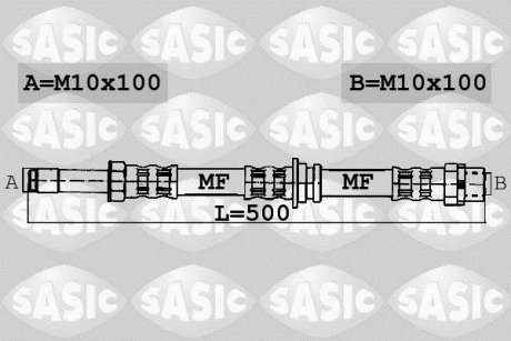 Шланг гальмівний SASIC 6606068