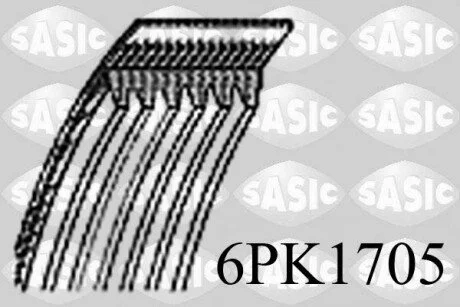 AUDI BMW CITROEN FIAT FORD LANCIA MAZDA PEUGEOT RENAULT 100 Berlingo C3 C4 C5 C8 DS3 Evasion Nemo Xsara Jumpy... 1770015 SASIC 6PK1705