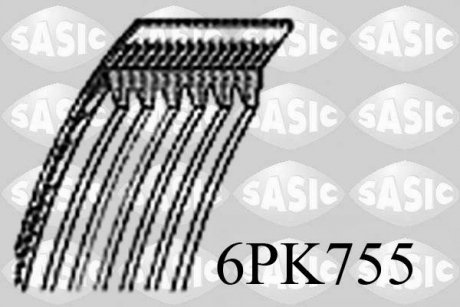 Пас генератора SASIC 6PK755 (фото 1)