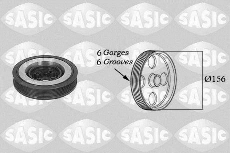 Шків колінчастого валу SASIC 9001802 (фото 1)