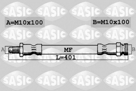Шланг гальмівний SASIC SBH0172 (фото 1)