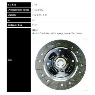 VW Диск сцепления 50,GOLF I,II (181мм, 4 пружины) SASSONE 2786 ST (фото 1)