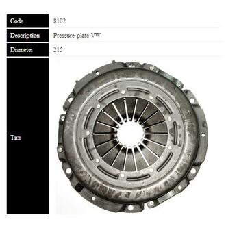 VW Корзина сцепления T2 1,6/1,7D 81-92 (215мм) SASSONE 8102 ST (фото 1)