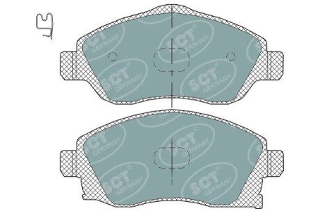 Колодки гальмівні (передні) Opel Combo 01-/Corsa C 00-09/Meriva A/Tigra 03-10 SCT - MANNOL SP320PR (фото 1)
