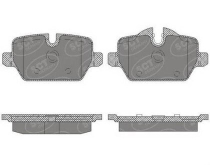 Колодки гальмівні (задні) BMW 1 (E81/E82/E87)/3 (E90/E91/E92/E93) 04-13 SCT - MANNOL SP643PR (фото 1)