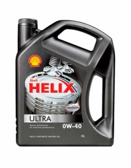 Моторное масло Helix Ultra 0W-40 синтетическое 4 л SHELL 550040465 (фото 1)