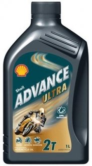 OLEJ ADVANCE ULTRA 2T 1L JASO:FD, API:TC, ISO EGD SYNTETYCZNY MOTOCYKLOWY DO DWUSUWOW 1L SHELL 550053583