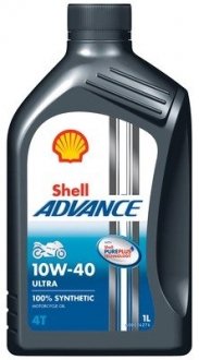 Олива Advance 4T Ultra 10W-40, 1л (шт.) SHELL 550053785