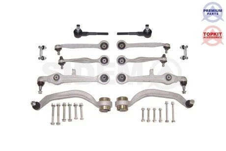 AUDI Комплект рычагов+тяги стаб.+наконечн. AUDI A4 04- SIDEM 37871