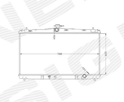 Радіатор TOYOTA CAMRY (XV50), 12 - 14 Signeda RA37192A (фото 1)