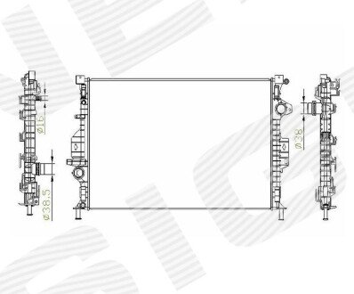 РАДІАТОР | LAND ROVER RANGE ROVER EVOQUE, 03.11 - 05.15 Signeda RA65615A