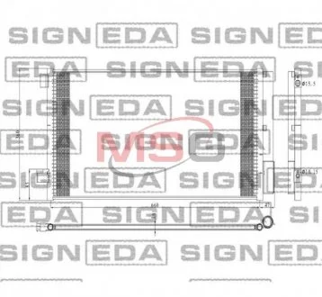 Радиатор кондиционера FIAT 500X, 15 - Signeda RC30045 (фото 1)