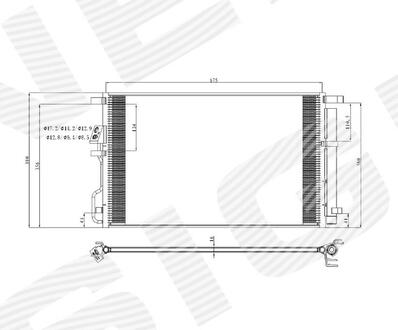 Радиатор кондиционера HYUNDAI TUCSON, 15 - Signeda RC940820 (фото 1)