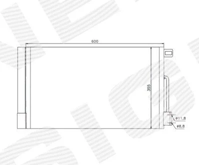 Радіатор кондиціонера FIAT GRANDE PUNTO, 05 - 12 1850119 FIAT / ALFA ROMEO / LANCIA Signeda RC94973