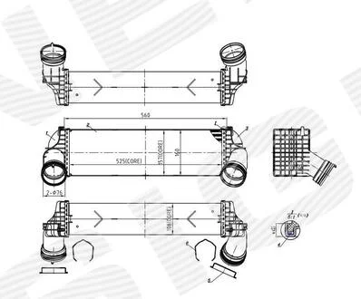 Інтеркулер BMW X5 (E70), 04.10 - 11.13 17517533475 BMW Signeda RI96364