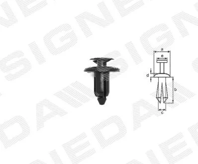 ПЛАСТМАСОВІ КРІПЛЕННЯ | TOYOTA LAND CRUISER FJ100, 01.98 - 10.07 Signeda T114310