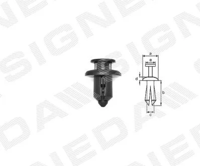 ПЛАСТМАСОВІ КРІПЛЕННЯ | HONDA ACCORD (CL/CM/CN) SDN/ESTATE (EU), 10.02 - 09.05 Signeda T115110