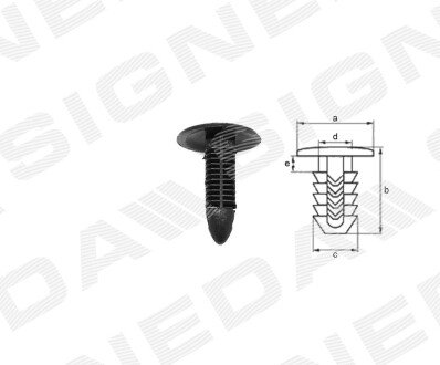 ПЛАСТМАСОВІ КРІПЛЕННЯ | PLASTIC CLIPS Signeda T124710