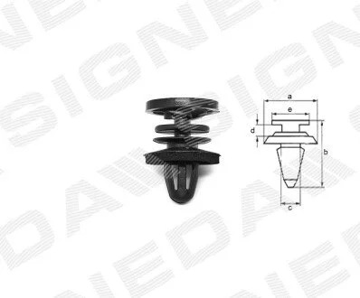 ПЛАСТМАСОВІ КРІПЛЕННЯ | VW FOX, 05 - 09 Signeda T223510 (фото 1)