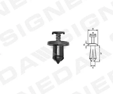 ПЛАСТМАСОВІ КРІПЛЕННЯ | RENAULT MEGANE II (M), 11.02 - 12.05 Signeda T54410