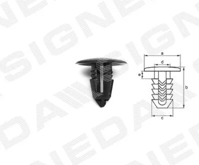 ПЛАСТМАСОВІ КРІПЛЕННЯ | FORD ESCORT VII, 03.95 - 10.98 Signeda TA6125
