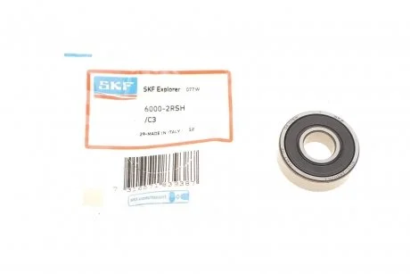 ПОДШИПНИК ШАРКОВЫЙ d&lt;30 SKF 6000-2RSH/C3 (фото 1)