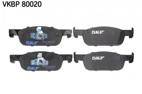 Колодки гальмівні дискові (комплект 4 шт) SKF VKBP80020 (фото 1)