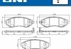 Колодки гальмівні (передні) Daewoo Lanos/ Nubira 1.6-2.2 97- (Akebono) SKF VKBP80570A (фото 2)