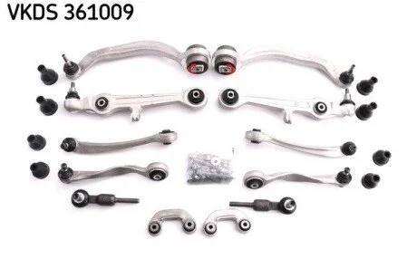 Комплект важелів підвіски (передньої) Audi A4 94-01/A6 97-05/VW Passat 96-00 (товстий палец/повний) SKF VKDS361009